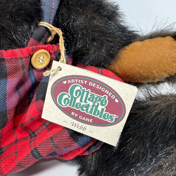 Cottage Collectibles Plush Bear Stuffed Animal Christy Rave Ganz 1996 Jointed - Picture 9 of 11